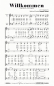 Thibaut/Grote Willkommen (vierstimmig) fr SATB Singpartitur