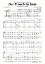 Thibaut/Grote Der Frosch im Hals (vierstimmig) fr SATB a cappella Singpartitur