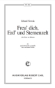 Volksweise Freu dich, Erd und Sternenzelt (vierstimmig) fr SATB Singpartitur