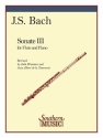 Johann Sebastian Bach Sonata No 3 (Iii) In A Flte und Klavier Buch