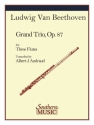 Ludwig van Beethoven Grand Trio, Op 87 3 Flutes Partitur + Stimmen