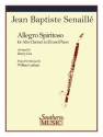 Jean-Baptiste Senaill Allegro Spiritoso Alto Clarinet Buch