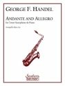 Georg Friedrich Hndel Andante and Allegro Tenor Saxophone Buch