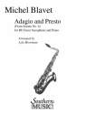 Michel Blavet Adagio And Presto Tenor Saxophone Buch