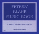 Peters' Blank Music Book (Blue) Klavier Blatt