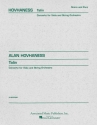 Alan Hovhaness, Talin Concerto Viola und Klavier Buch