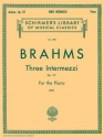 Johannes Brahms, Three Intermezzi For Piano Op.117 Klavier Buch