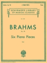 Johannes Brahms, Six Piano Pieces Op.118 Klavier Buch