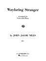 John Jacob Niles, Wayfaring Stranger Vocal and Piano Buch