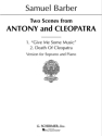 Samuel Barber, Two Scenes From Anthony And Cleopatra Vocal and Piano Buch