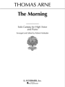 Thomas Augustine Arne, The Morning High Voice and Piano Buch