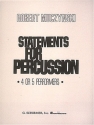 Robert Muczynski, Statements for Percussion Percussionensemble Partitur + Stimmen