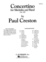 Paul Creston, Concertino for Marimba and Band, Op. 21b Marimba and Concert Band Partitur