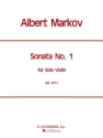 Albert Markov, Sonata No. 1 Violin Buch