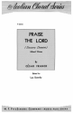 Csar Franck, Praise the Lord SATB Chorpartitur