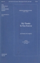 Johann Fr. Peter, My Thanks To You Forever (Ich Danke Dir Ewiglich) SSAB, Organ Chorpartitur