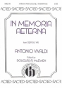 Antonio Vivaldi, In Memoria Aeterna SATB and Keyboard Chorpartitur