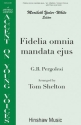 Giovanni Battista Pergolesi, Fidelia Omnia Unison, Piano and Solo Violin Chorpartitur