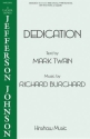 Richard Burchard, Dedication TTBB Chorpartitur