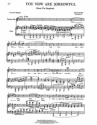 Johannes Brahms, You Now Are Sorrowful SATB, Soprano Solo, Keyboard Chorpartitur