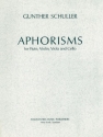 Gunther Schuller, Aphorisms Flute, Violin, Viola and Cello Partitur + Stimmen