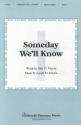 Billy Martin_Joseph M. Martin, Someday We'll Know SATB Chorpartitur