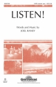 Joel Raney, Listen! SATB, clarinet, percussion Chorpartitur