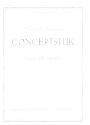 Concertstuk (Concert Piece) for violin and orchestra piano reduction with violin solo part