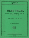 Eric Satie, Three Pieces Violine und Klavier