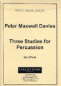 Peter Maxwell Davies, Three Studies For Percussion Parts Percussion Buch