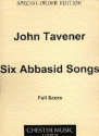 John Tavener, Six Abbasid Songs Chamber Ensemble Partitur