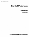 Daniel Pinkham, Proverbs Orgel Buch