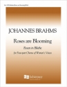 Johannes Brahms, Roses are blooming SSAA and Piano Stimme