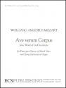 Ave verum Corpus, KV 618 for mixed choir, organ or string orchestra choral score (la/en)