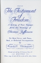 Randall Thompson, The Testament of Freedom TTBB and Piano, or Orchestra / Concert Band Chorpartitur