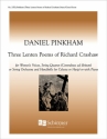 Daniel Pinkham, Three Lenten Poems of Richard Crashaw 2-part Treble Voices [SA], Strings or Keyboard, Handbells Stimme