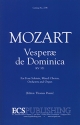 Wolfgang Amadeus Mozart, Vesperae de Dominica, K.321 SATB soli, SATB, Orchestra Chorpartitur