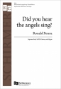 Ronald Perera, Did you Hear the Angels Sing? Soprano Solo, SATB and Organ Stimme