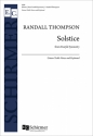 Randall Thompson, Solstice Unison Voices or Unison Women's Voices [Children or Women] and Piano Stimme