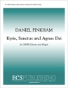 Daniel Pinkham, Kyrie, Sanctus, Agnus Dei SATB and Keyboard Stimme