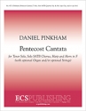 Daniel Pinkham, Pentecost Cantata Tenor Solo, SATB, Harp and Piano Chorpartitur