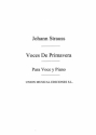 Johann Strauss Jr., Voces De Primavera Vals Vocal and Piano Buch