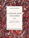 Joaquin Rodrigo, Cantos De Amor Y De Guerra Vocal and Piano Buch