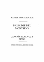 Xavier Montsalvatage, Paisatge Del Montseny Vocal and Piano Buch