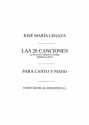 26 Canciones Volumen 1 y 2 for Voice and Piano Vocal and Piano Buch