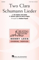 Clara Schumann, Two Clara Schumann Lieder 3-Part Treble Choir [SSA] Choral Score