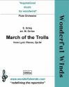 Grieg, E., March of the Trolls (Lyric Pieces) Pc, 4 Flutes, A, B, Cbs