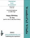 Hill, M.&P./ Trad., Happy Birthday/For He's A Jolly Good Fellow 3 Oboes, CA