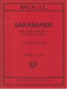 Johann Sebastian Bach, Sarabande Cello Quartet Set