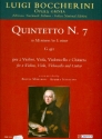 Quintetto mi minore no.7 G451 per 2 violini, viola, violoncello e chitarra partitura